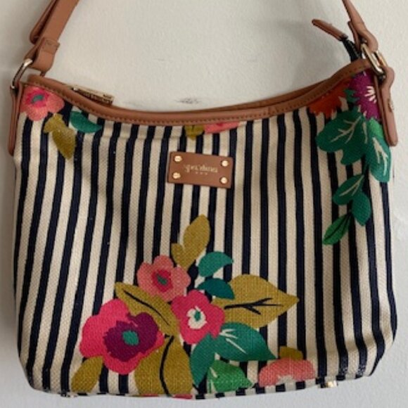 SPARTINA 449 Shelter Cove Linen Leather Shoulder Tote Bag - Picture 6 of 16